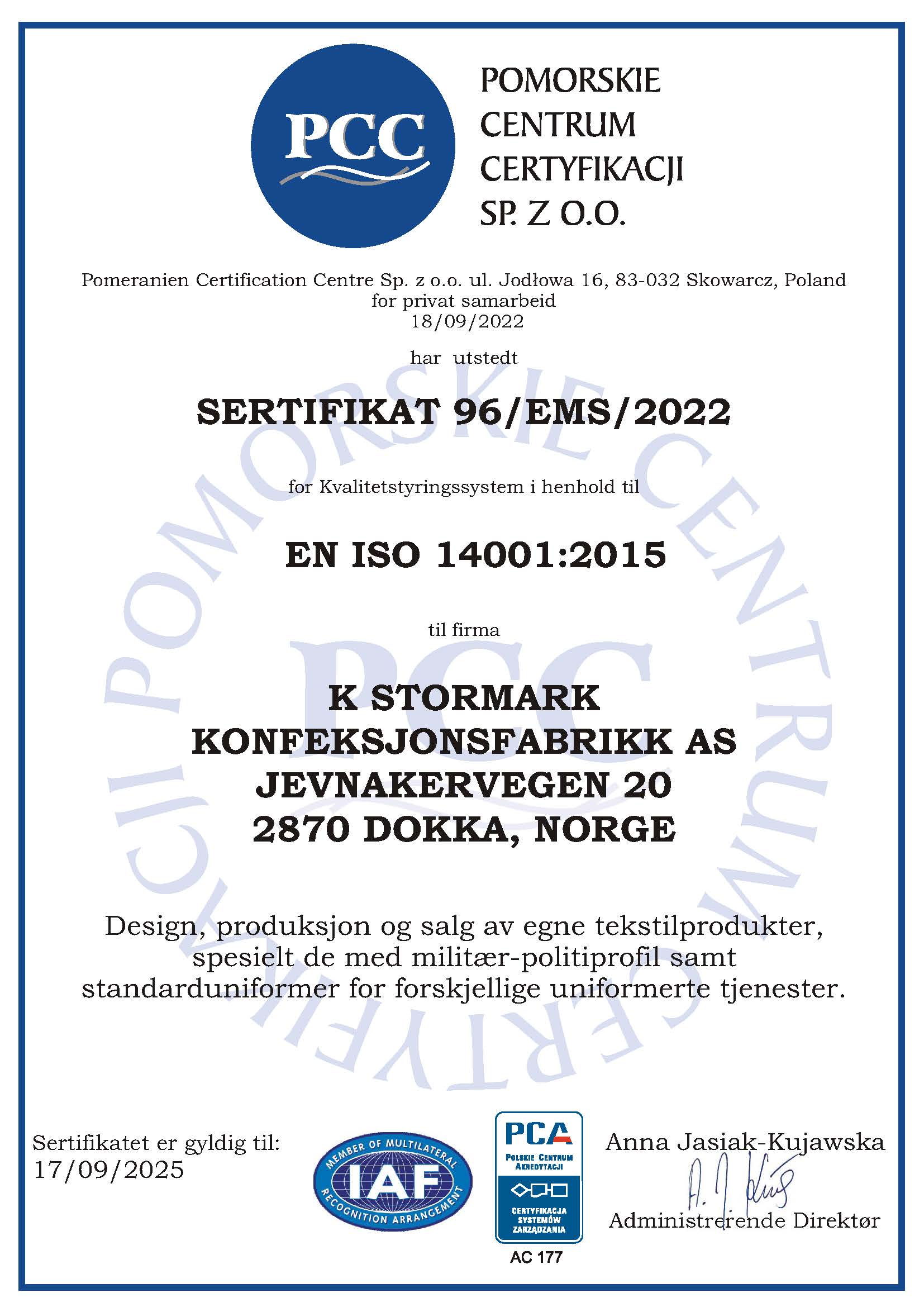 ISO 14001 STORMARK